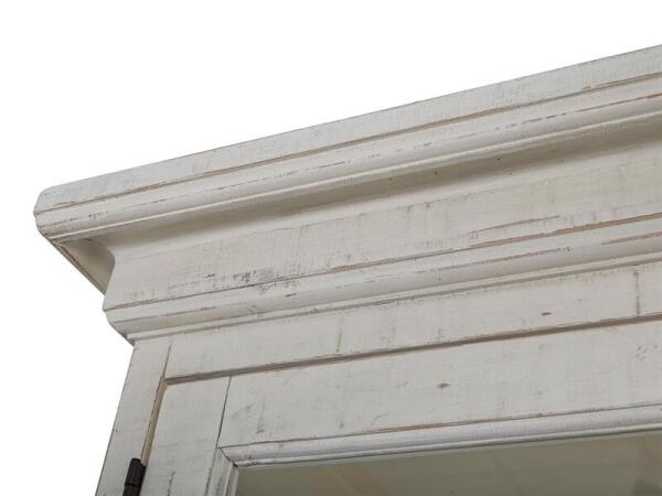 Bronwyn Dining Cabinet Dining Storage Alabaster, Toasted Nutmeg, Antique Brass w/Pewter Overlay, Baja Natural Fabric 17