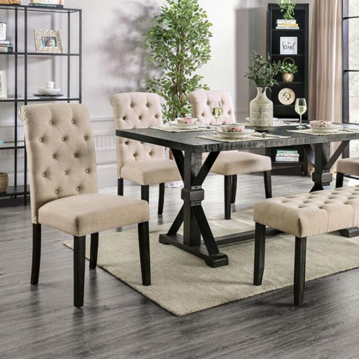 Alfred 6 Pc Dining Table Set w/ Bench - Image 2