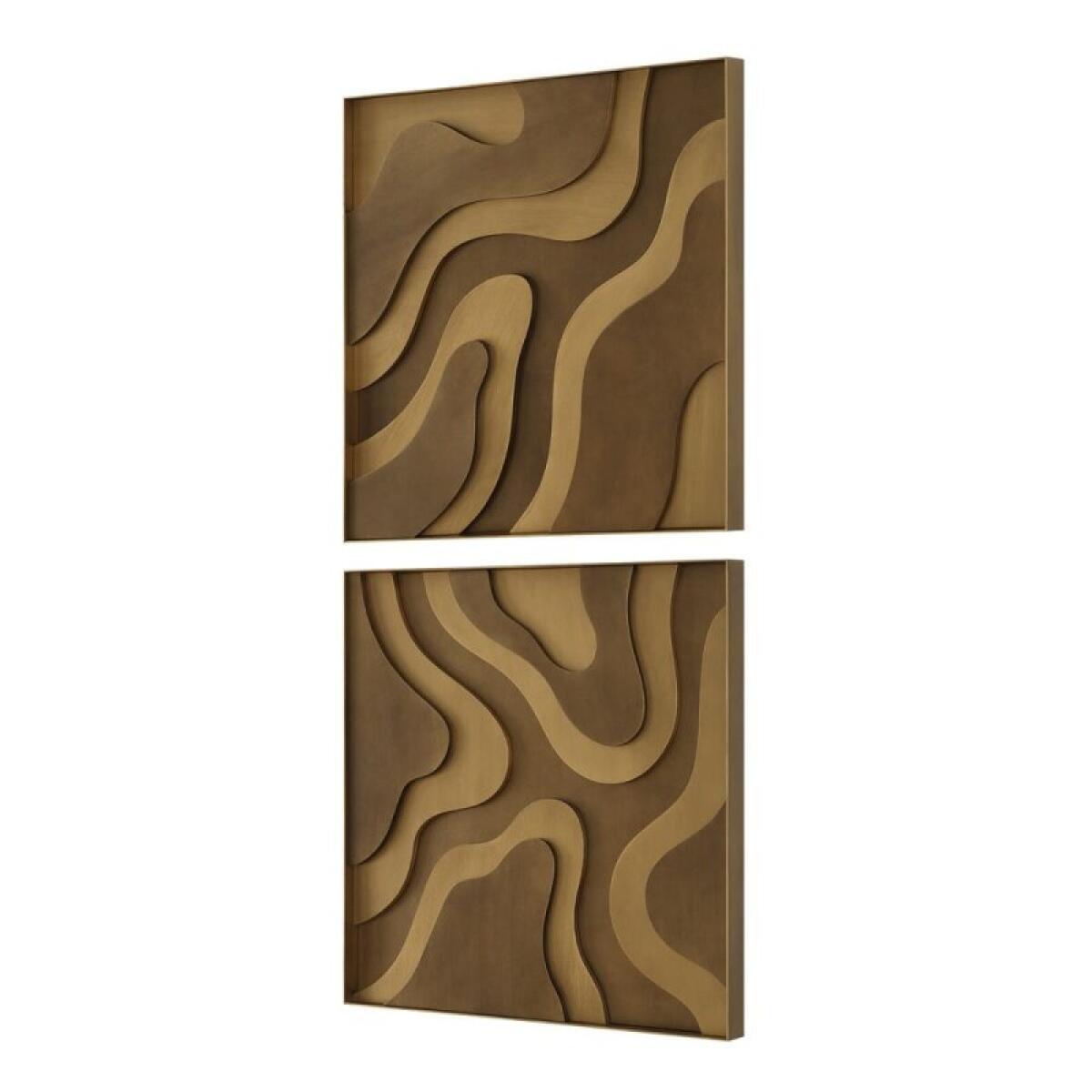 Golden Terrain Wood Wall Decor, S/2 - Image 5