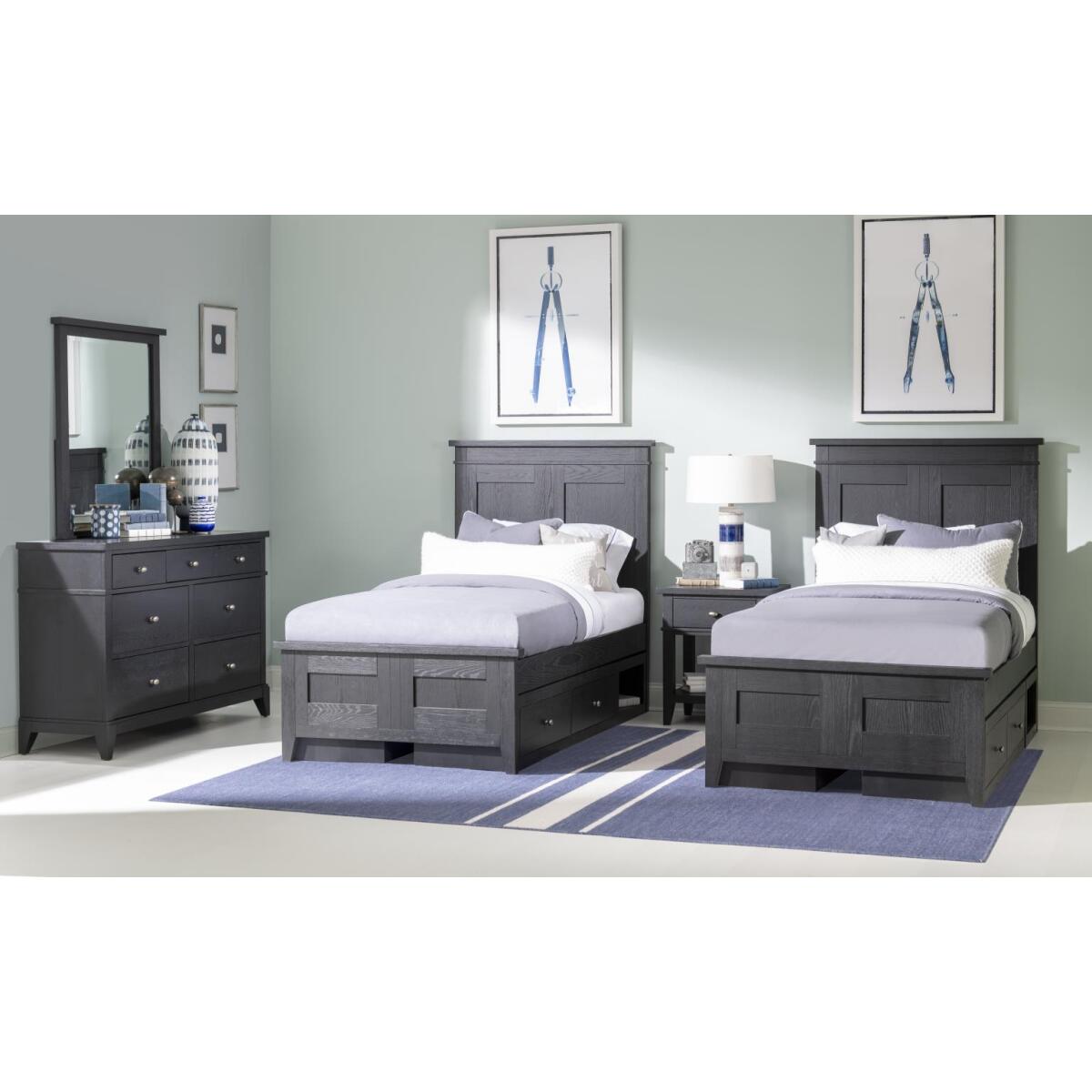 Complete Panel Bed Twin 3/3 Blacksmith Youth Beds Black 7