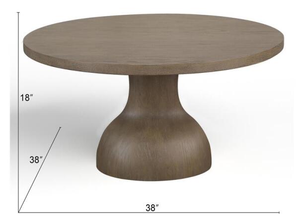 Bosley Lt. Brown Round Cocktail Table - Image 5