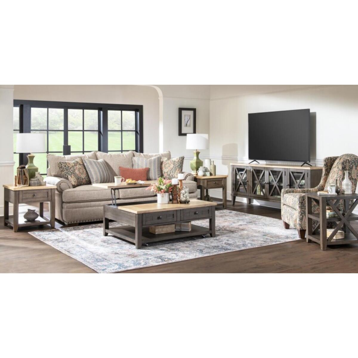 Media Console Entertainment Stands Amber And Cocoa 7