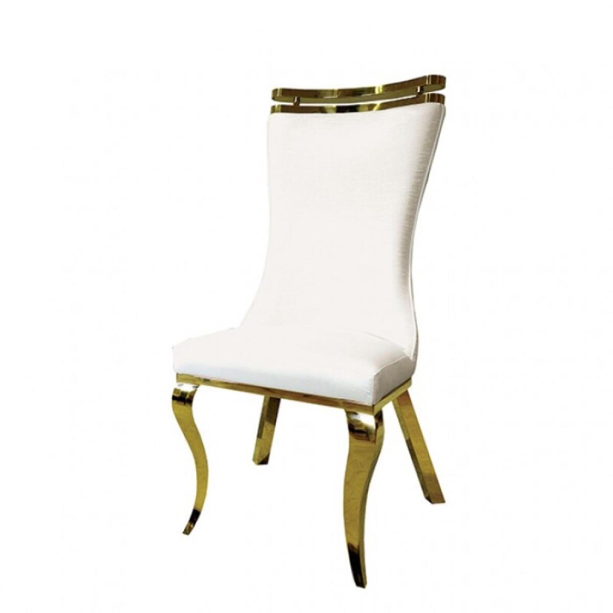3c6188156b69fa8fe85190aac146bc74 Palazzo Chair, Gold/White (2/CTN) - Image 1