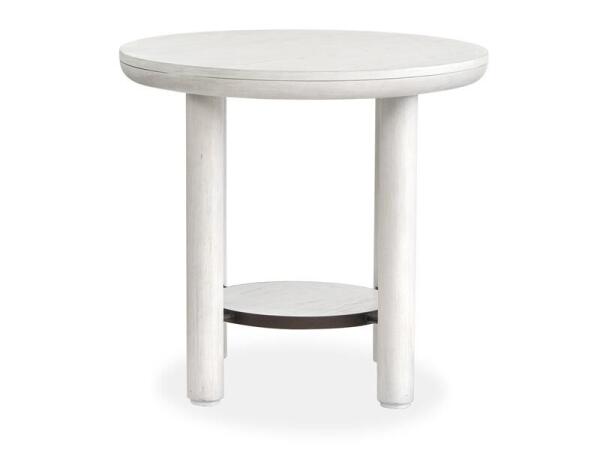 Sunset Cove - White Round End Table - Image 3