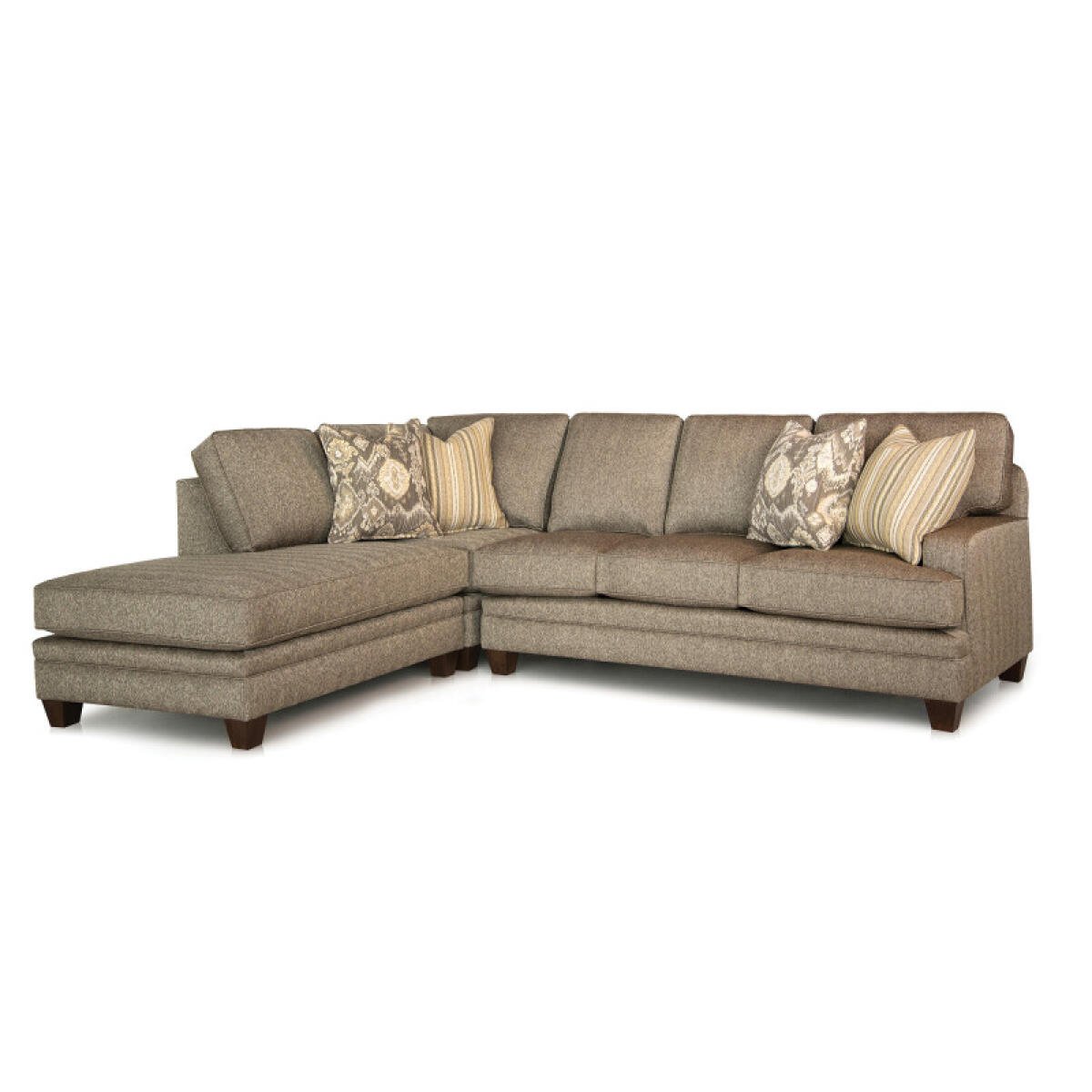Right Facing Bumper Chaise 5301-65 Sectionals Brown 4