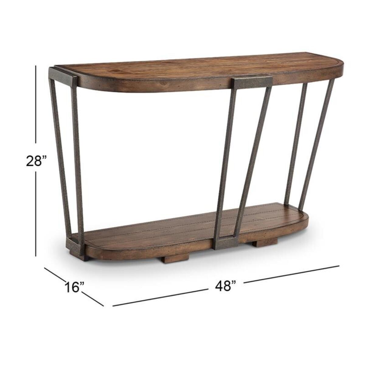 Demilune Sofa Table Sofa Tables Bourbon, Aged Iron 5