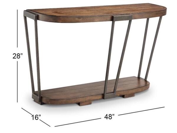 Demilune Sofa Table Sofa Tables Bourbon, Aged Iron 8