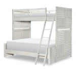 Complete Twin Over Full Bunk Bed Stone Path Gray Finish