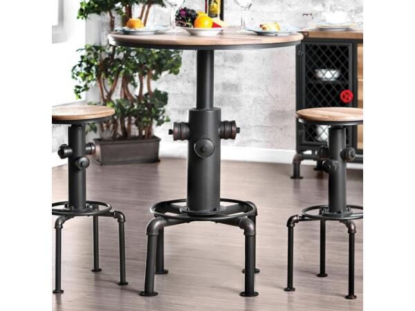 Foskey Bar Table Bar Furniture Antique Black/Natural Tone