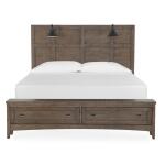 Bay Creek Wood King Panel Bed Storage Footboard SU