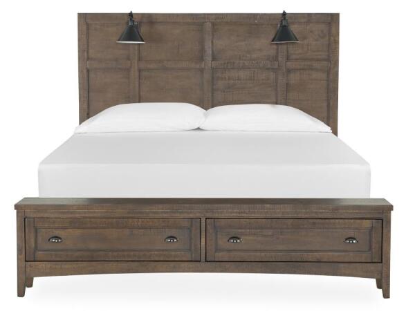 Bay Creek Wood King Panel Bed Storage Footboard SU Bed Parts Bed Parts