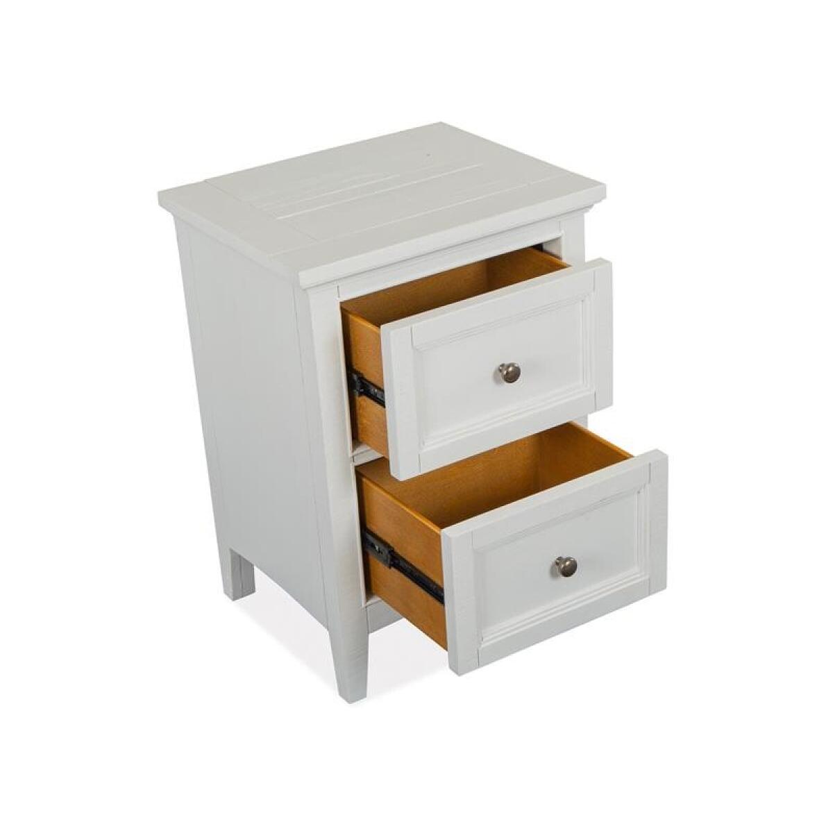 Heron Cove Small Drawer Nightstand Nightstands Chalk White, Dovetail Grey 6