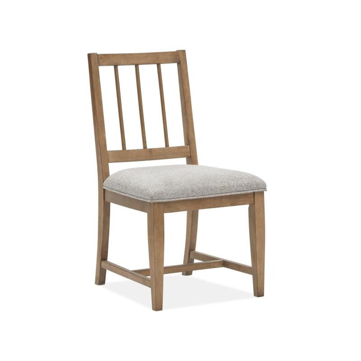 Lindon Dining Side Chair w/Grey Upholstered Seat (2/ctn) - Image 2