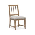 Lindon Dining Side Chair w/Grey Upholstered Seat (2/ctn)