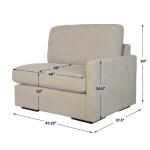 Refuge Sofa, Right Arm Facing, Sand - Image 9