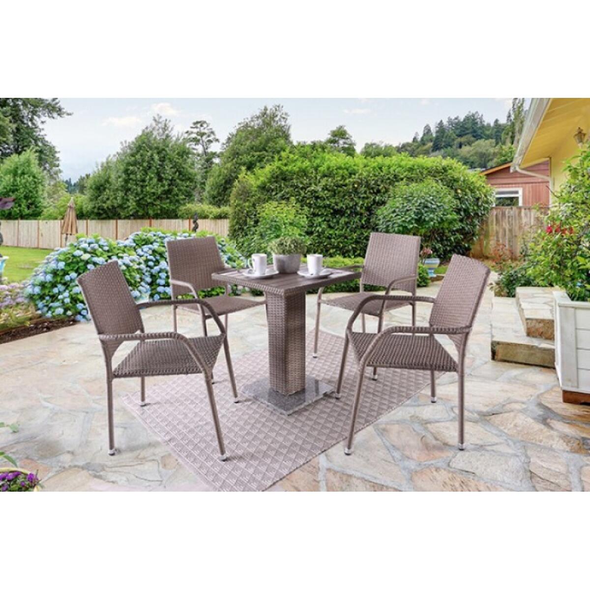 Aminta Patio Bistro Set Outdoor Sets Brown 5