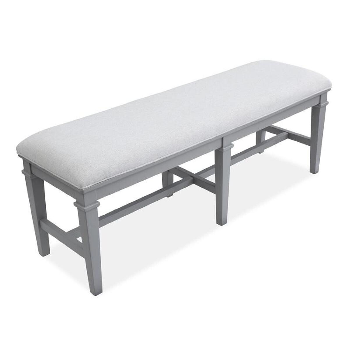 Charleston Bench w/Upholstered Seat – Grey Chairs & Benches Chairs & Benches 6