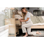 Monterey 2 Drawer Electrified Nightstand Nightstands Brown 12