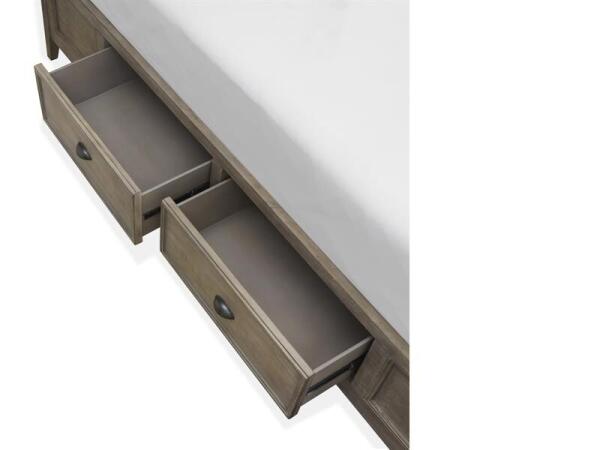 Paxton Place Complete Queen Panel Bed with Storage Rails - Image 3