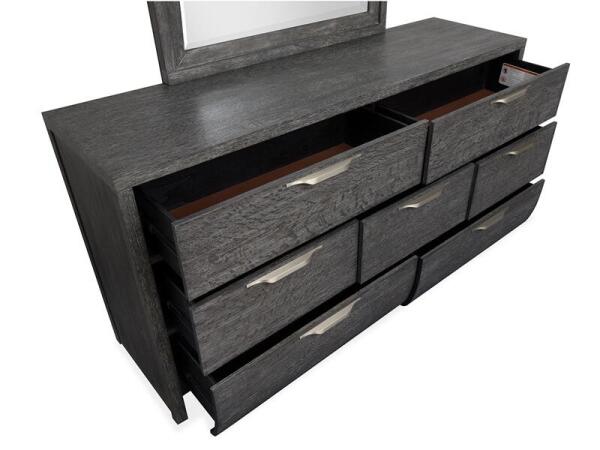 Kinsley Drawer Dresser Dressers Black Heron, Oslo Pewter Fabric 14