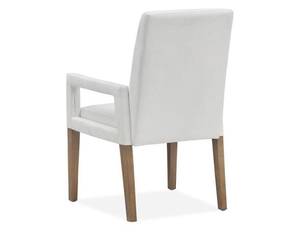 Lindon D5570-73W Dining Arm Chair w/White Uph.Seat & Back (2/ctn) - Image 3