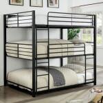 Olga Full Triple Decker Bed Youth Beds Black 8