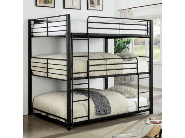 Olga Full Triple Decker Bed Youth Beds Black