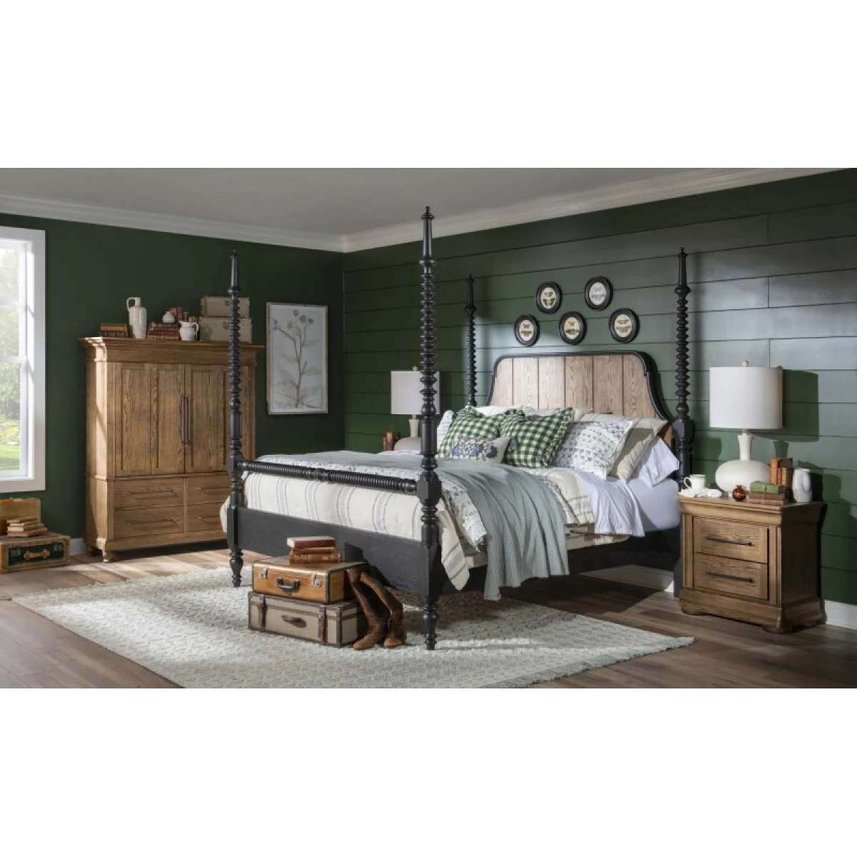 Nightstand 2 Drw W/ Power Nightstands Barnwood Oak 5