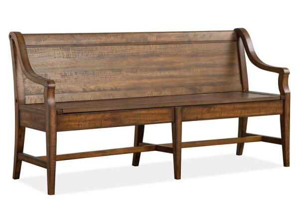 Bay Creek Bench w/Back Chairs & Benches Brown