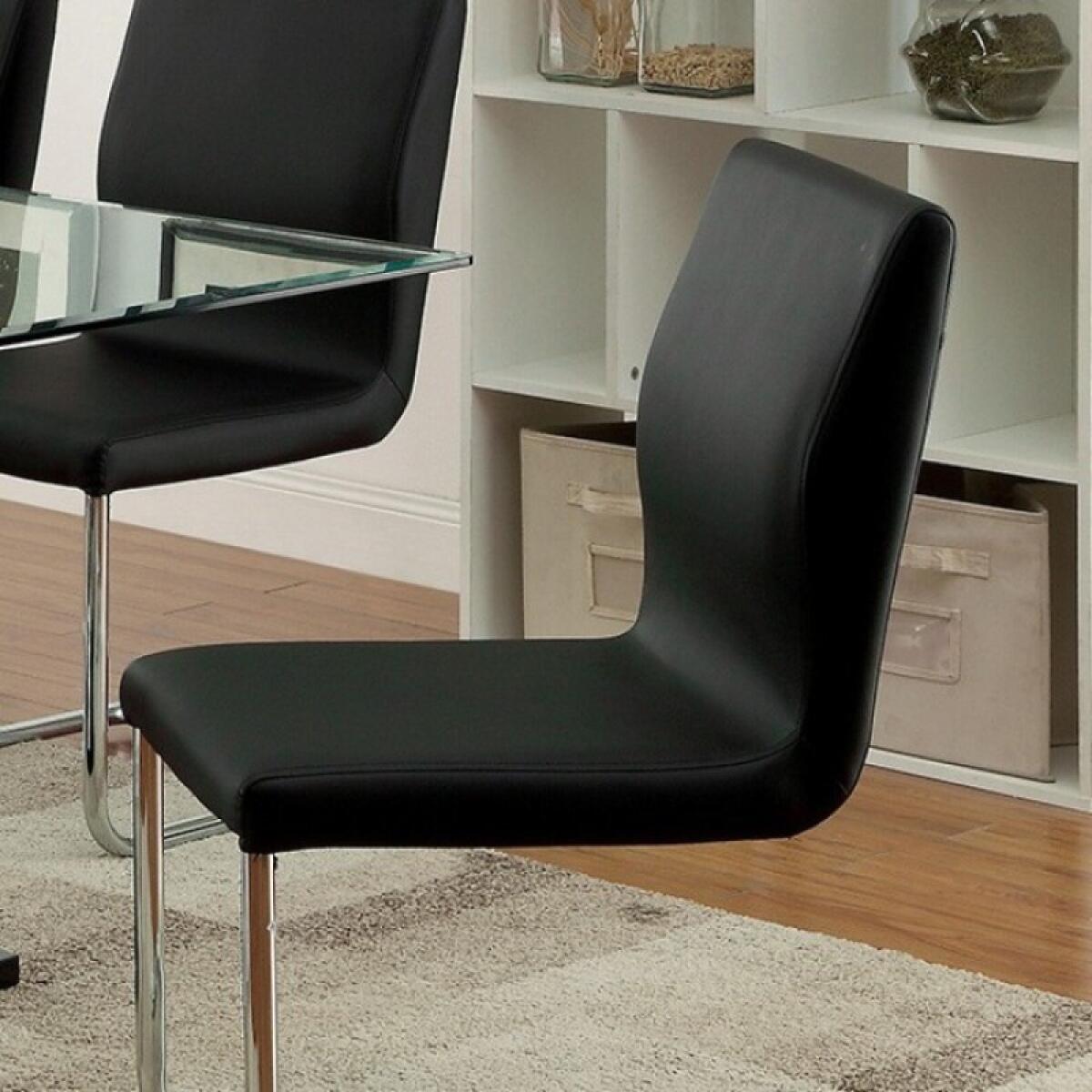 Lodia Side Chair (2/Box) Chairs & Benches Black 4