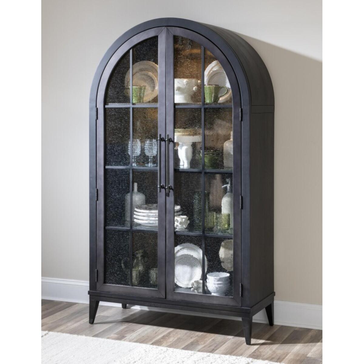 Display Cabinet Dining Storage Black 6