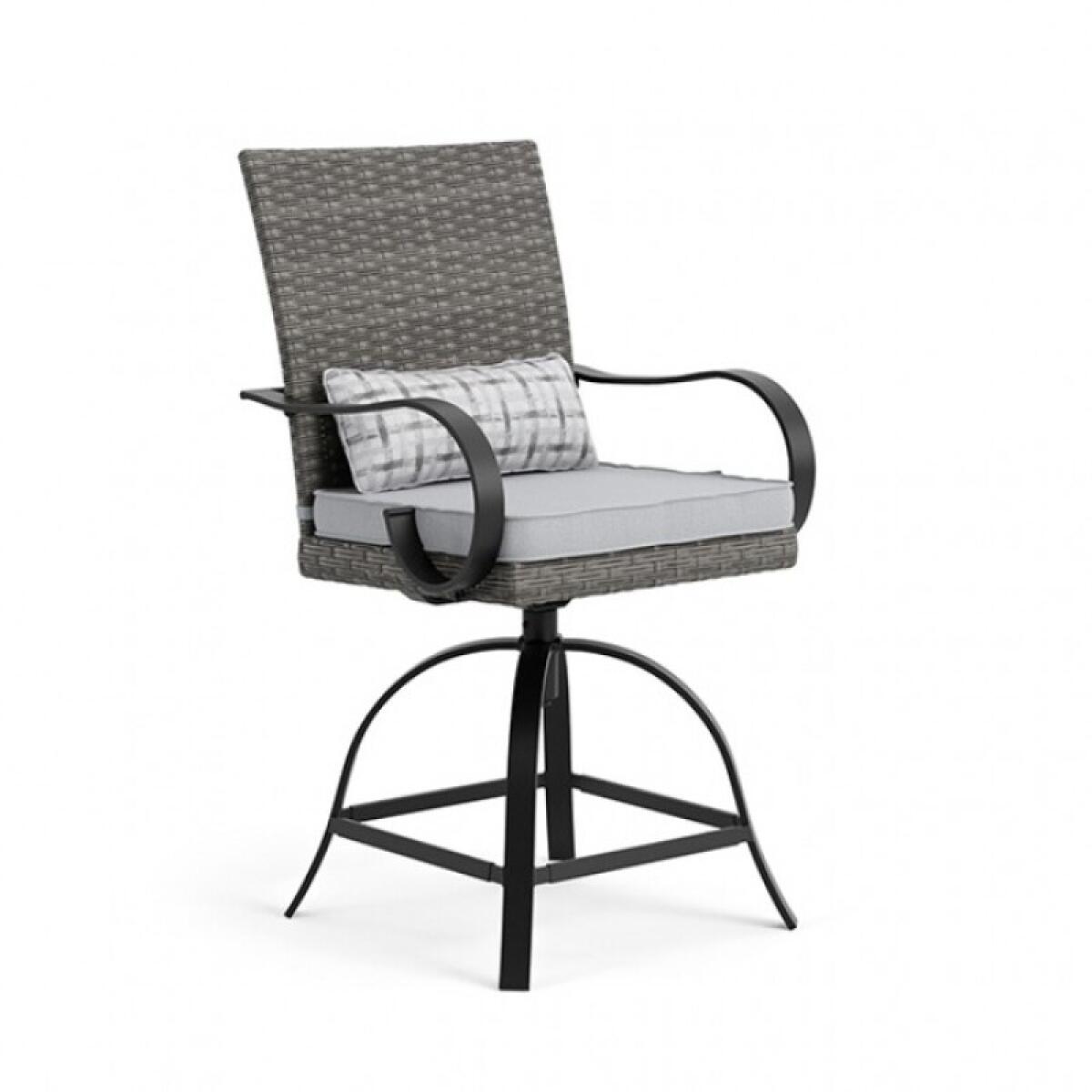 Arosa Counter Ht. Swivel Arm Chair (2/CTN) Outdoor Chairs Black/Gray 6