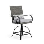 Arosa Counter Ht. Swivel Arm Chair (2/CTN) Outdoor Chairs Black/Gray 10
