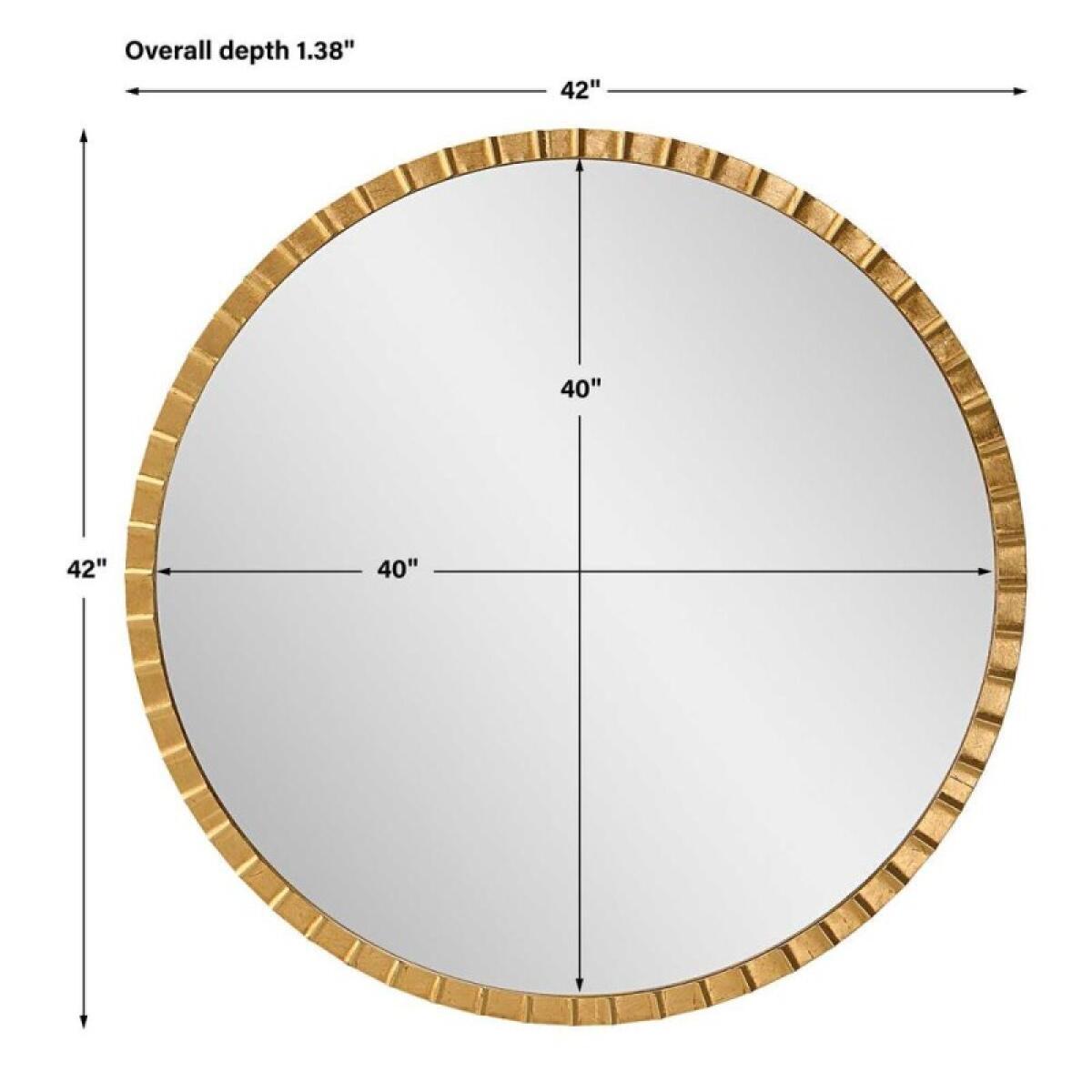 Dandridge Round Mirror, Gold - Image 8