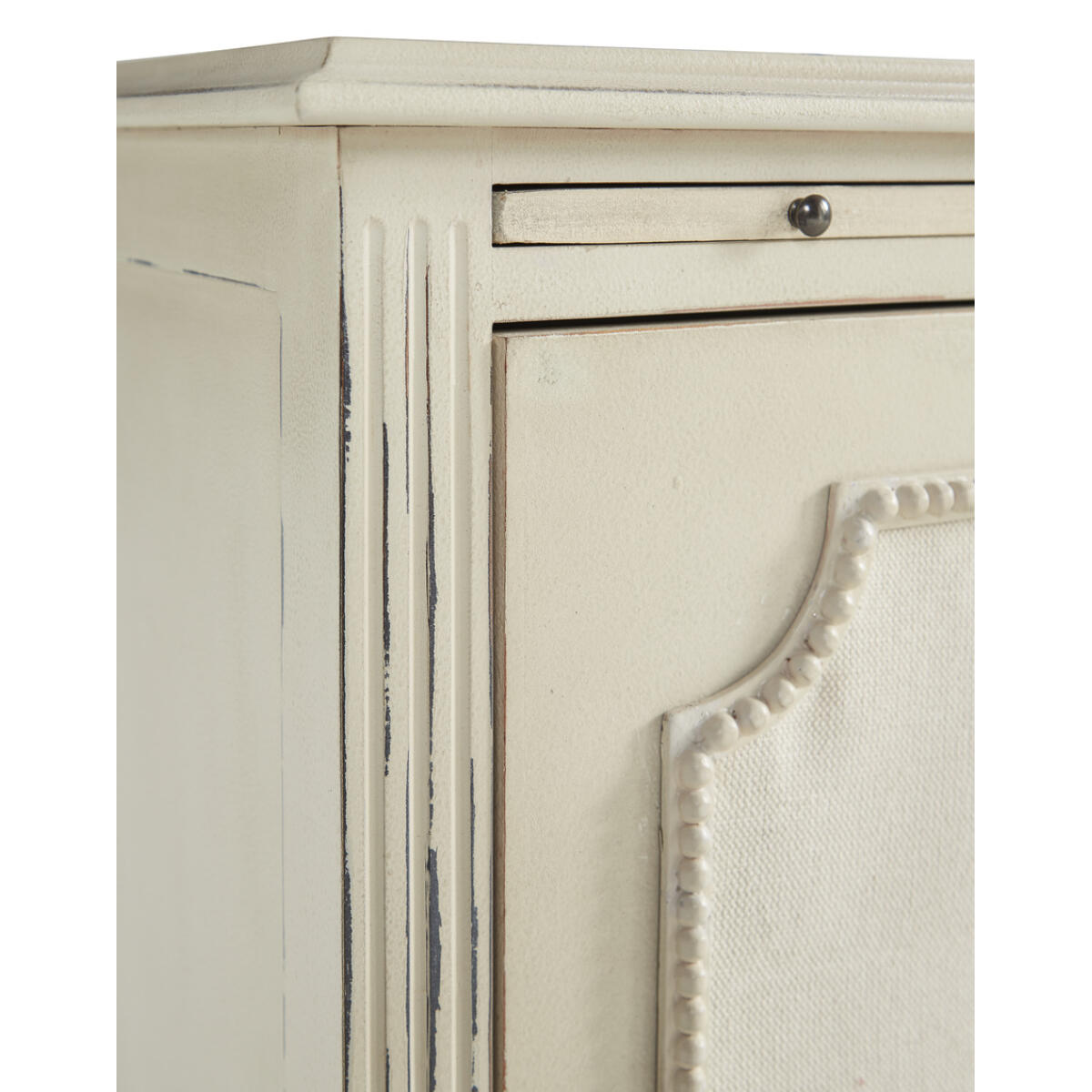 Linen & Beaded Front End Table End tables Cream 6