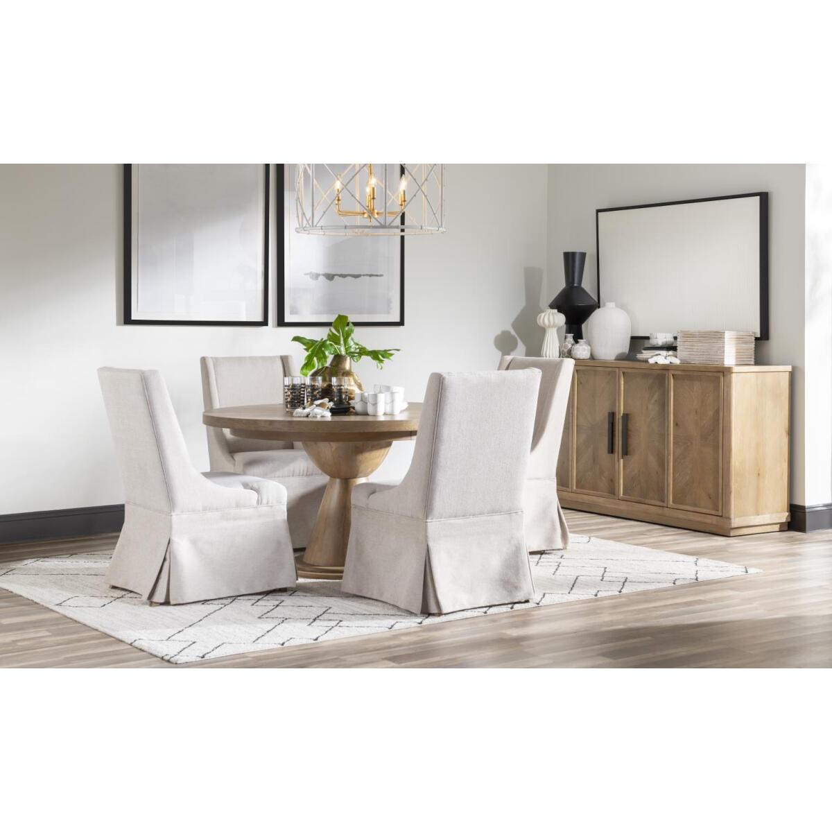 Slip Covered Chair Chairs & Benches Aged Driftwood 7