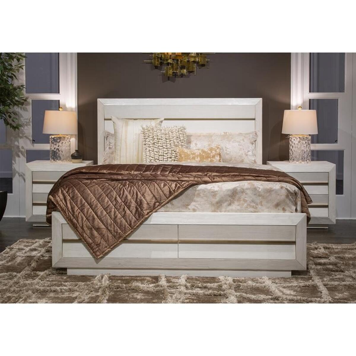 4254bb33495238f113617ffdfd0fad79 Avondale B5689-64A King Wood/Metal Panel Storage Bed - Image 1
