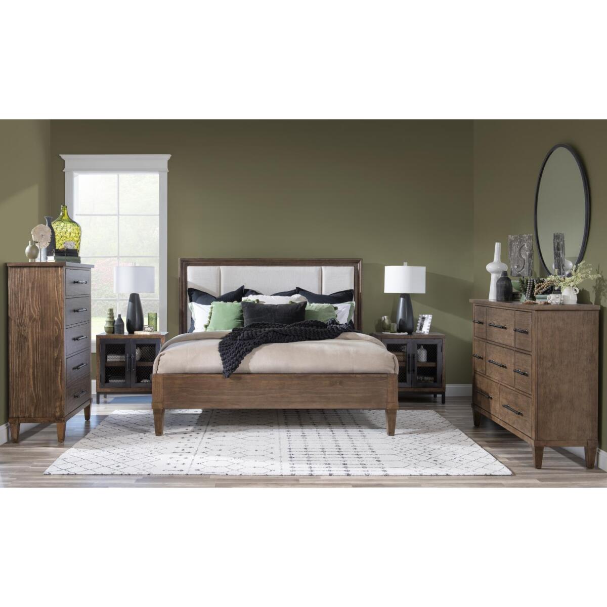 Complete Upholstered Bed Queen 5/0 Beds Beds 9