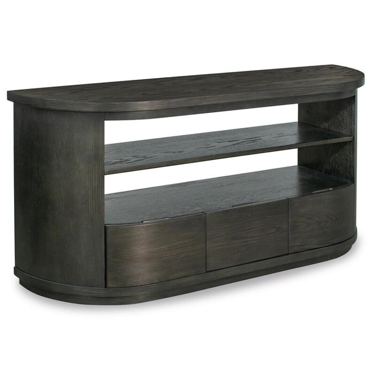42e30a5d03c8aa092d3afc372def3e6e Bosley T5762-75 Brown Demilune Console - Image 1