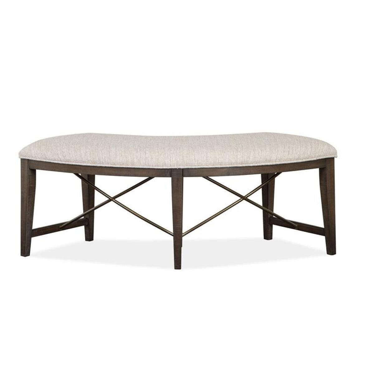 Westley Falls Curved Bench w/Upholstered Seat - Image 6