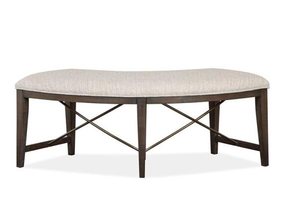 Westley Falls Curved Bench w/Upholstered Seat - Image 6