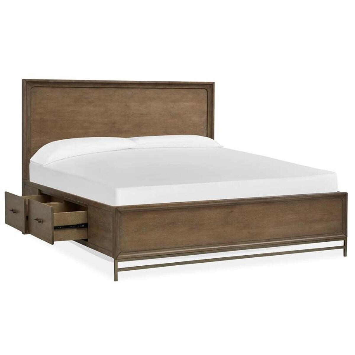 Lindon Complete King Panel Bed w/Storage Rails - Image 5