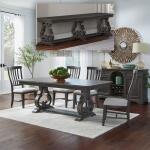 Grant Park 5 Piece Gathering Table Set Dining Sets Brown