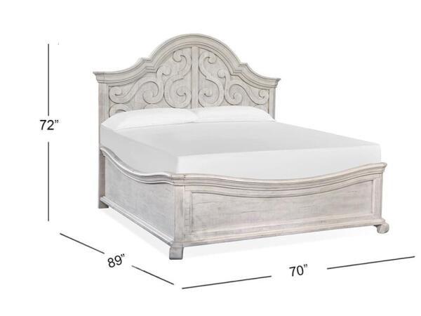 Bronwyn Complete Queen Shaped Panel Bed - Image 3