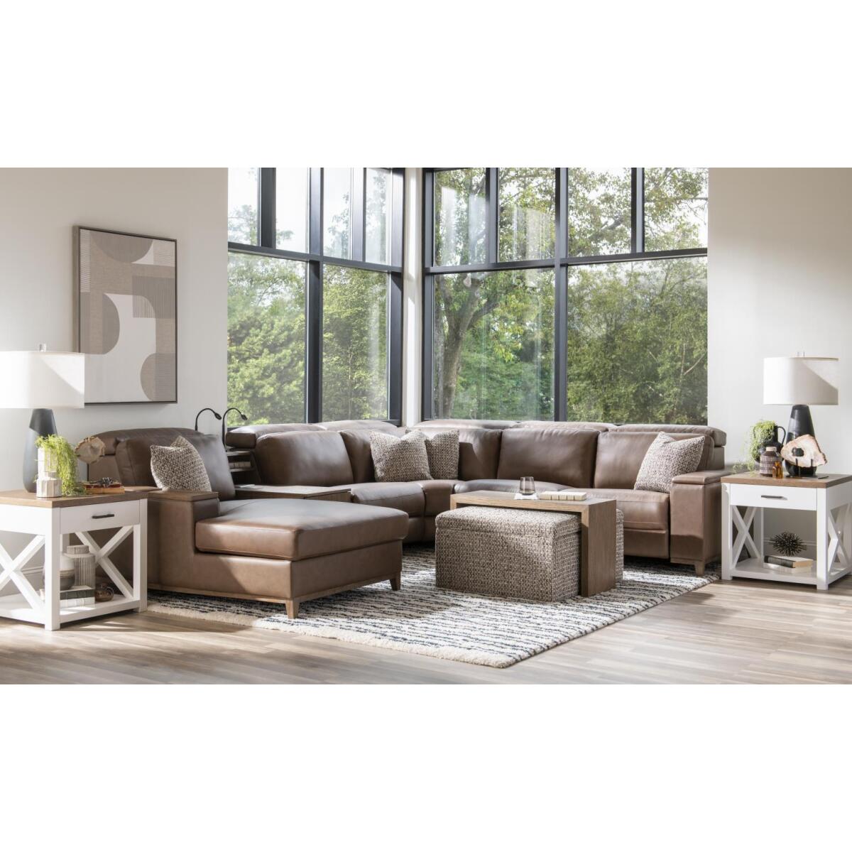 Laf Storage Chaise Sectionals Brown 7