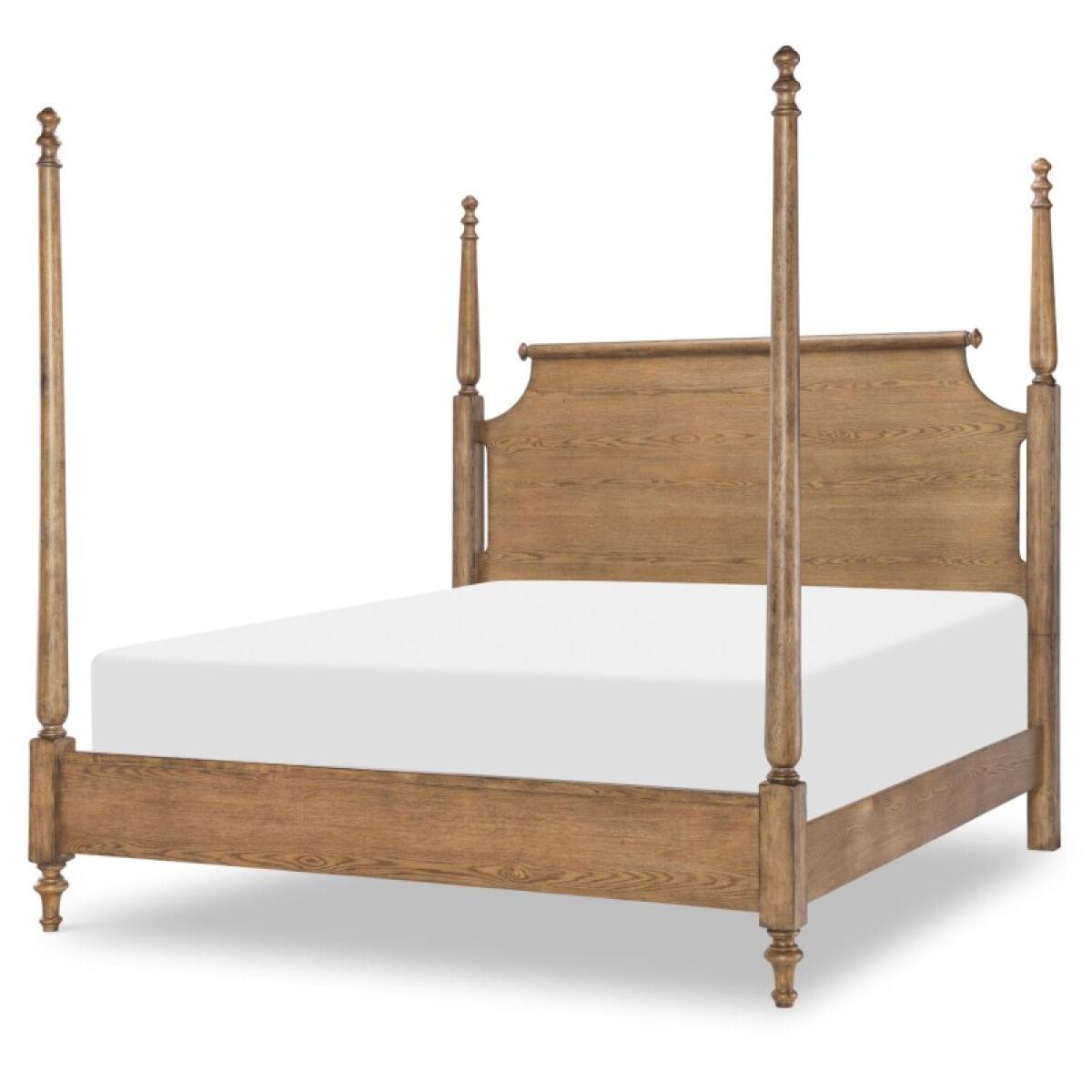 Complete High/low Poster Bed 5/0 Queen Beds Barnwood Oak 4