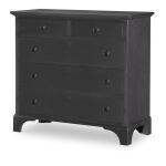 Glass Door 6 Drawer Chest Chests Black