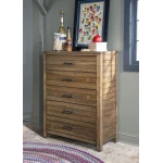 0832 Summer Camp LK Drawer Chest Brown Finish - Image 2