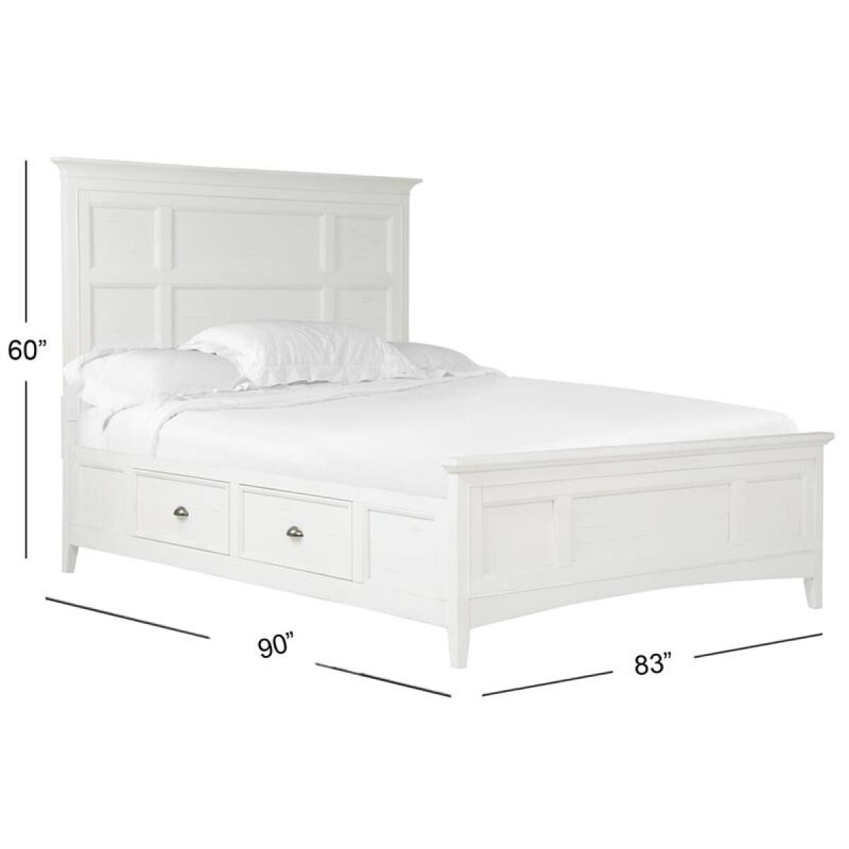 Heron B4400-75 Complete Cal.King Panel Bed with Storage Rails - Image 4