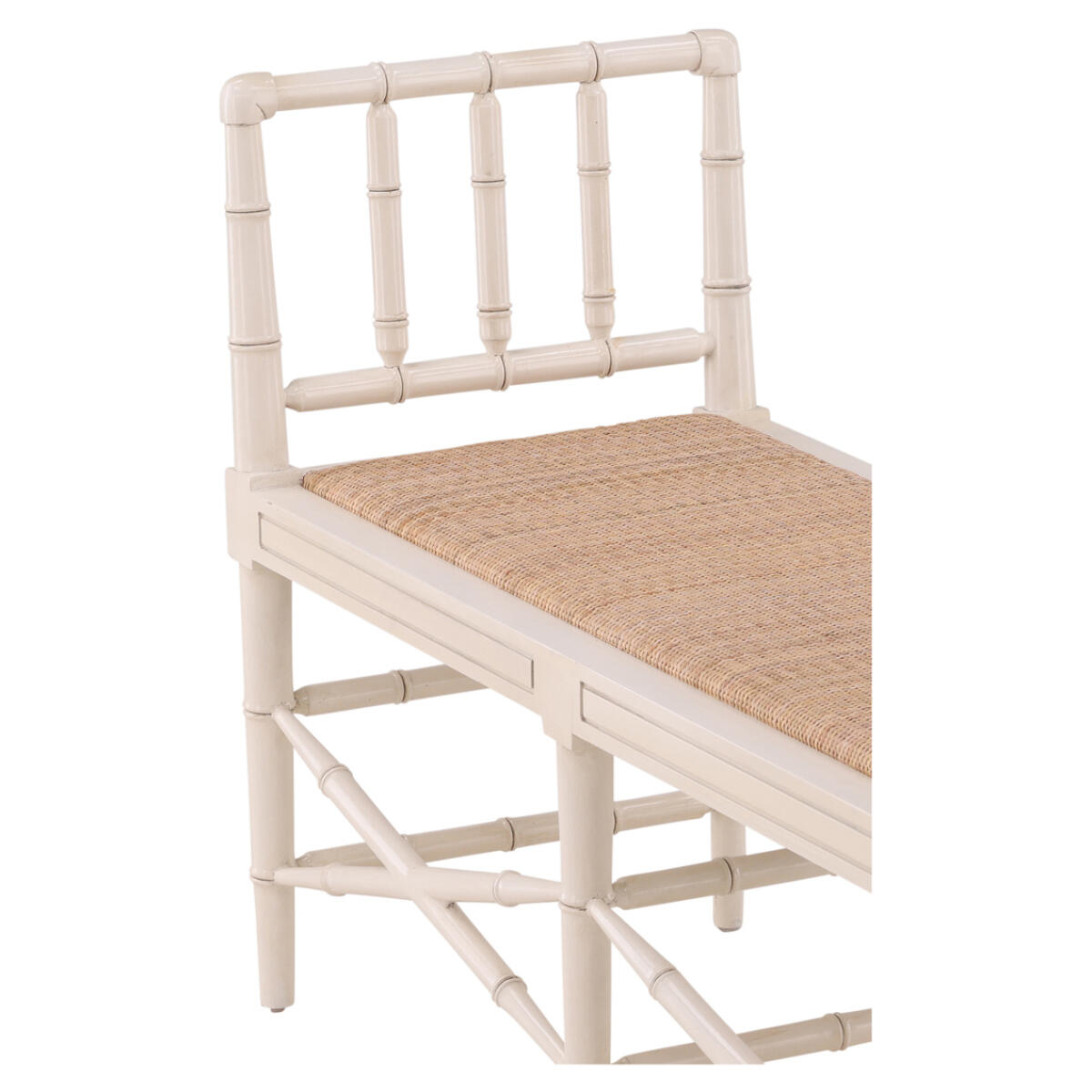 Cream Palm Bench - Image 4